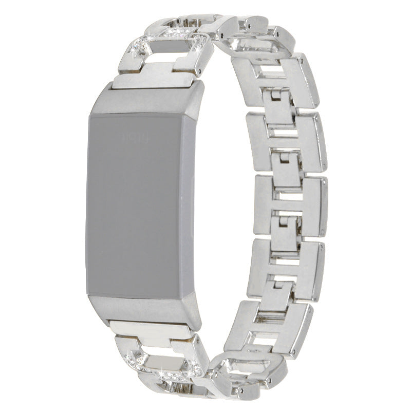 Durable Rhinestones Decor Aluminum Alloy Replacement Smart Watch Band Wrist Strap for Fitbit Charge 6 5 Durable Rhinestones Decor Aluminum Alloy Replacement Smart Watch Band Wrist Strap for Fitbit Charge 6 5